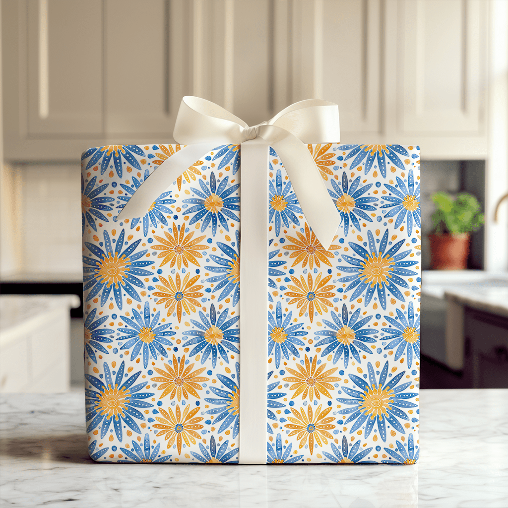Caught in a Blue Romance - Wrapping Paper - Aspen & Arlo