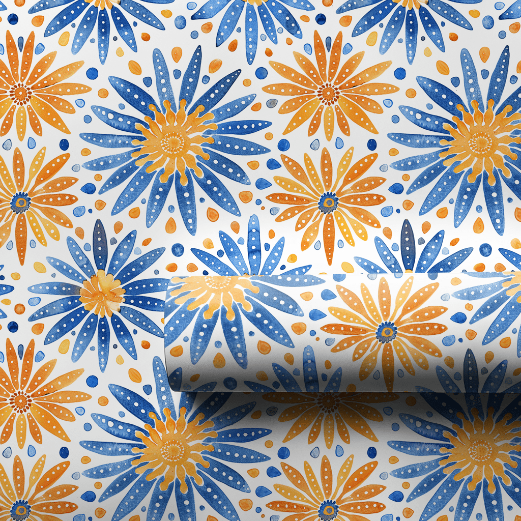 Caught in a Blue Romance - Wrapping Paper - Aspen & Arlo