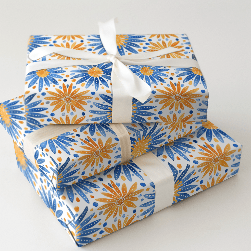 Caught in a Blue Romance - Wrapping Paper - Aspen & Arlo