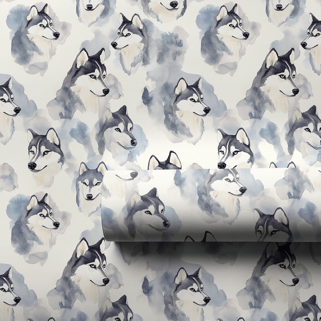 Let's Go Huskies - Wrapping Paper - Aspen & Arlo