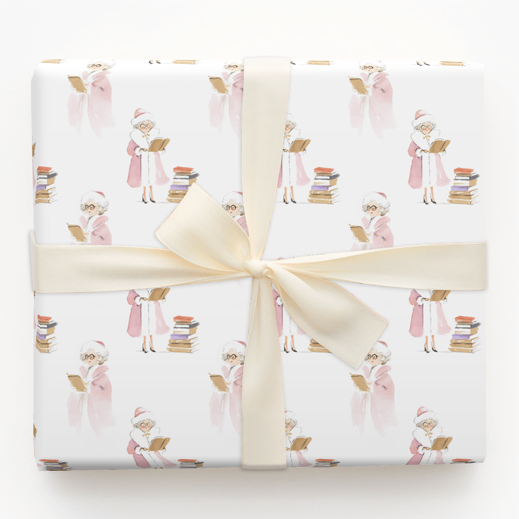 Bookish Claus - Wrapping Paper - Aspen & Arlo