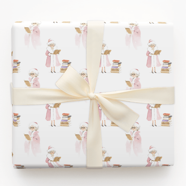Bookish Claus - Wrapping Paper - Aspen & Arlo