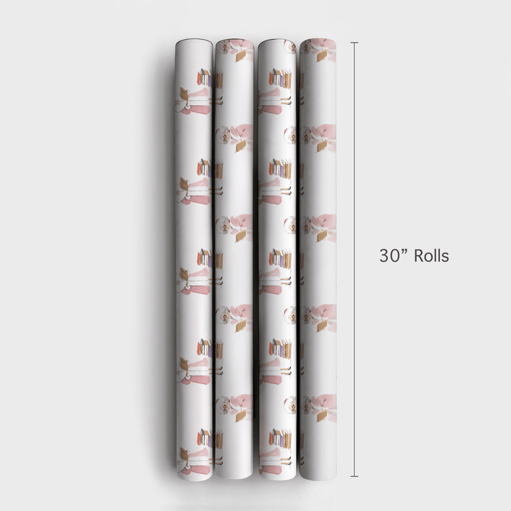 Bookish Claus - Wrapping Paper - Aspen & Arlo