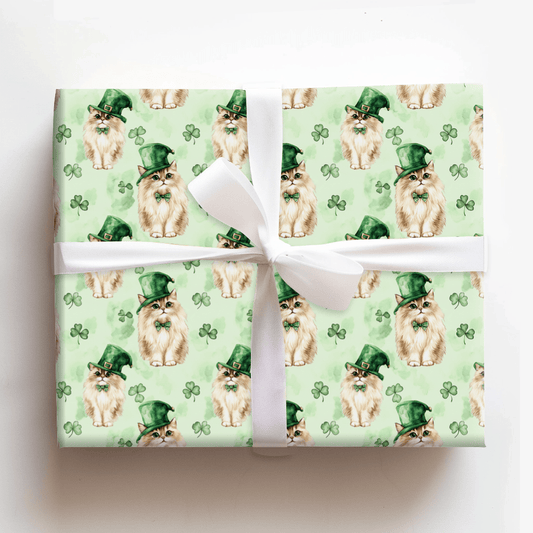 Leprechaun Kitty - Wrapping Paper - Aspen & Arlo