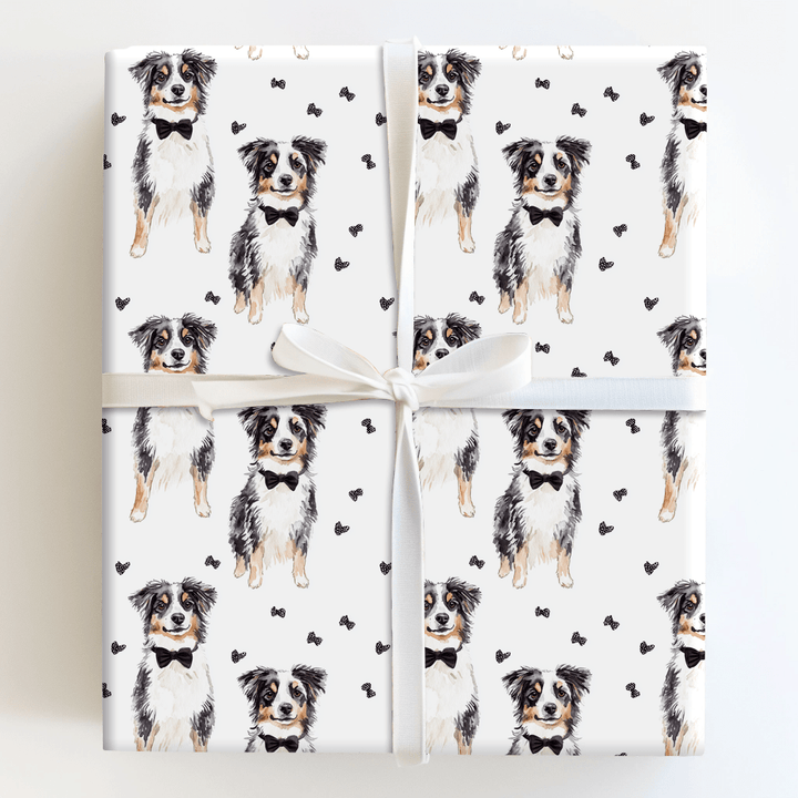 Black Tie with the Australian Shepherds - Wrapping Paper - Aspen & Arlo