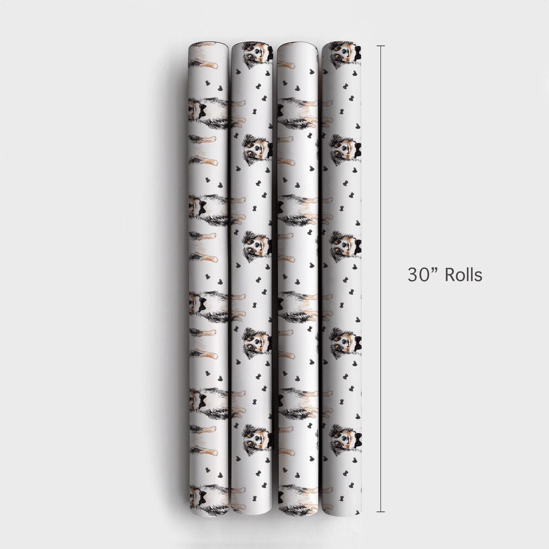 Black Tie with the Australian Shepherds - Wrapping Paper - Aspen & Arlo