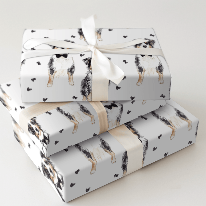 Black Tie with the Australian Shepherds - Wrapping Paper - Aspen & Arlo