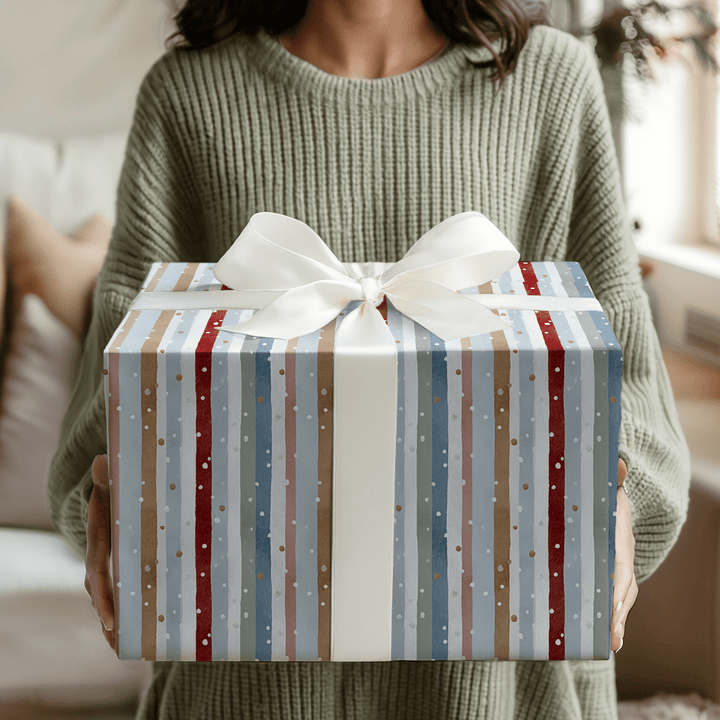 Frosted Stripes - Wrapping Paper - Aspen & Arlo