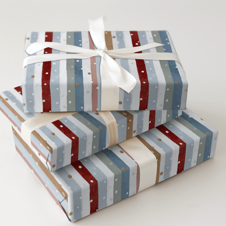 Frosted Stripes - Wrapping Paper - Aspen & Arlo