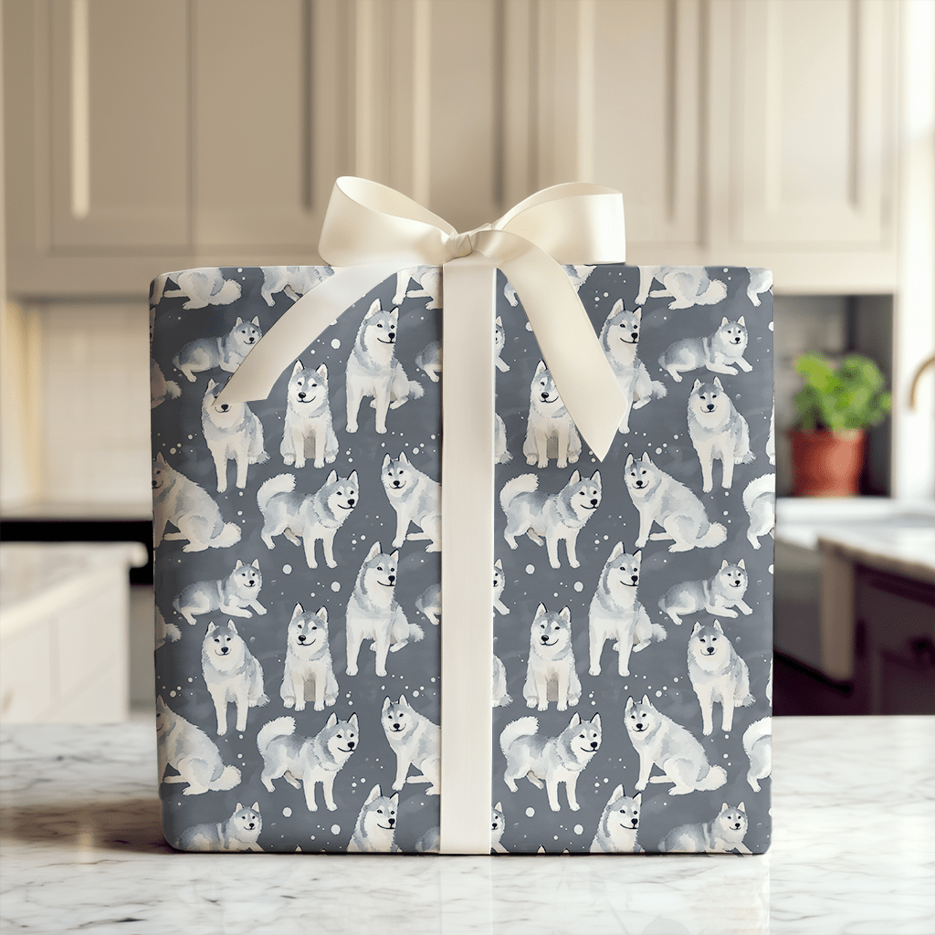 Snow Dog Day - Wrapping Paper - Aspen & Arlo