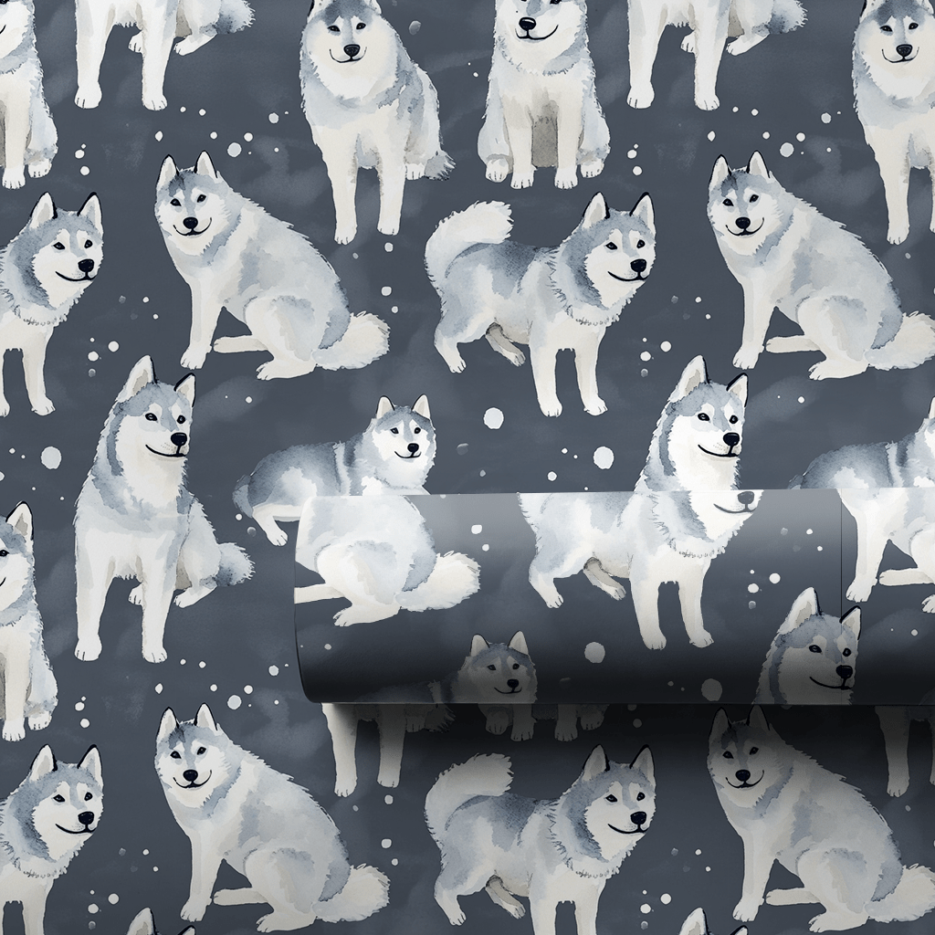 Snow Dog Day - Wrapping Paper - Aspen & Arlo