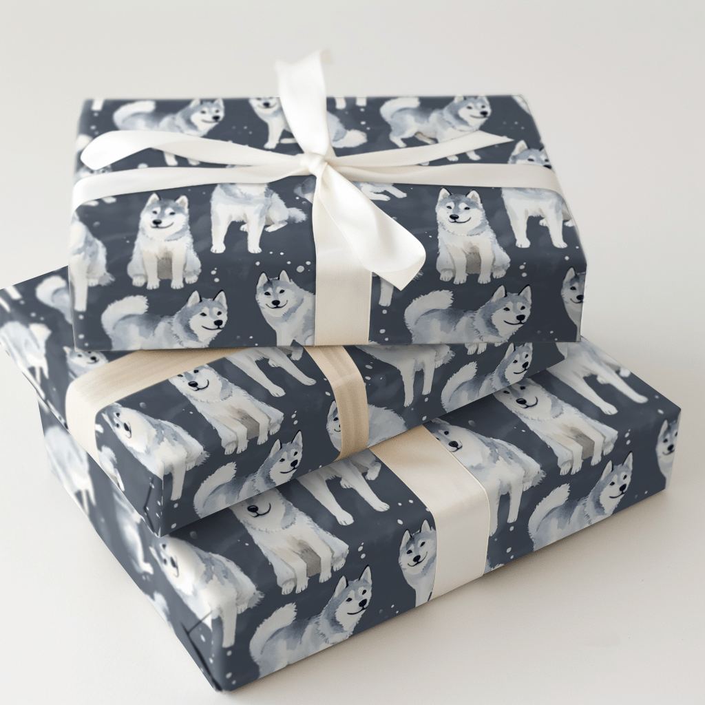 Snow Dog Day - Wrapping Paper - Aspen & Arlo