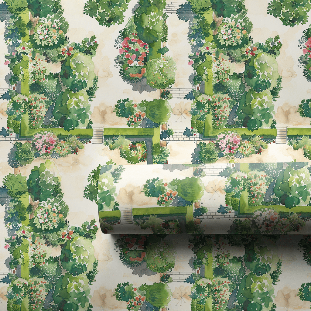 Green Houses - Wrapping Paper - Aspen & Arlo