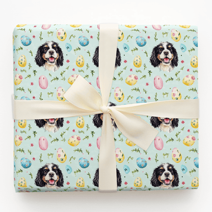Easter Eggs with the Bernedoodle - Wrapping Paper - Aspen & Arlo