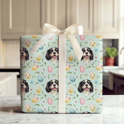 Easter Eggs with the Bernedoodle - Wrapping Paper - Aspen & Arlo