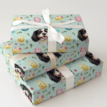 Easter Eggs with the Bernedoodle - Wrapping Paper - Aspen & Arlo