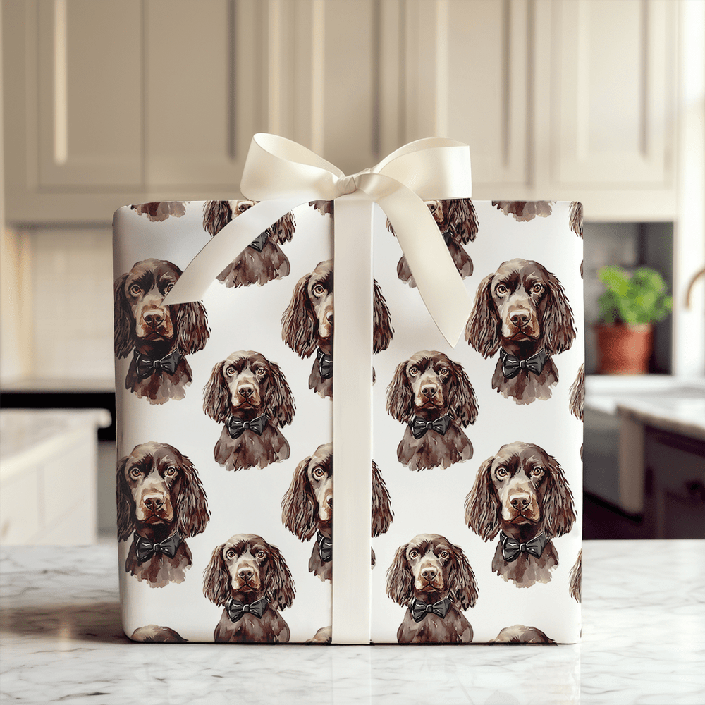 Black Tie with the Boykin Spaniels - Wrapping Paper - Aspen & Arlo