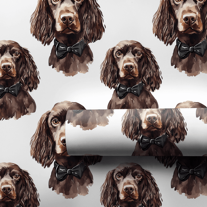 Black Tie with the Boykin Spaniels - Wrapping Paper - Aspen & Arlo