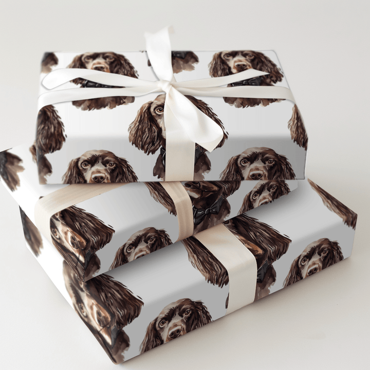 Black Tie with the Boykin Spaniels - Wrapping Paper - Aspen & Arlo