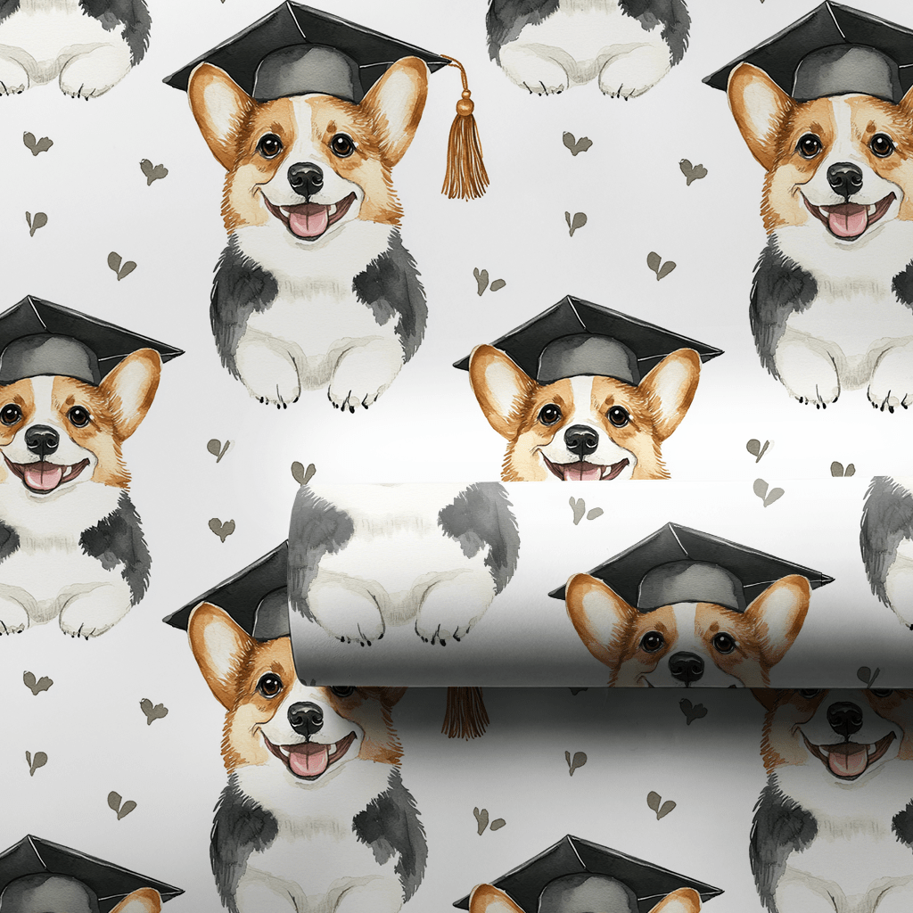 Corgi Graduate - Wrapping Paper - Aspen & Arlo