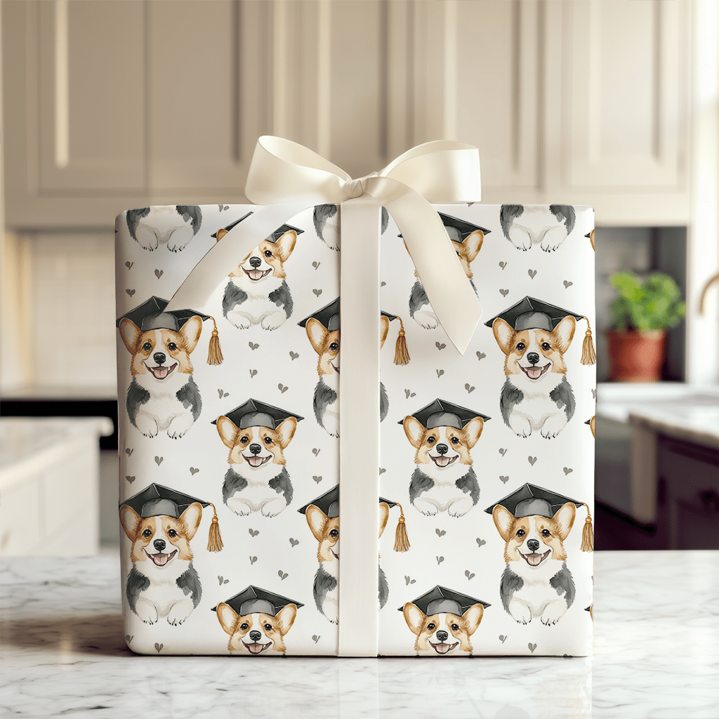 Corgi Graduate - Wrapping Paper - Aspen & Arlo