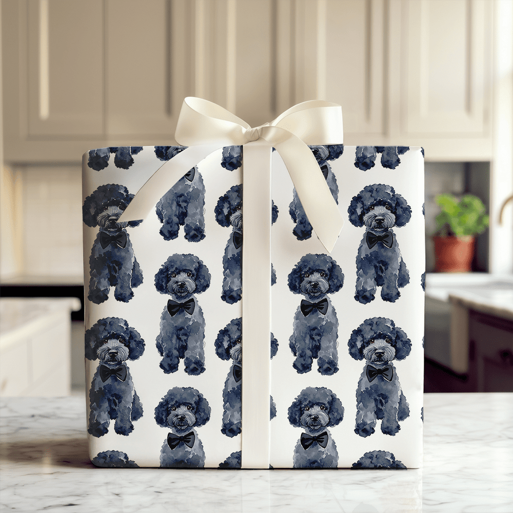 Black Tie with the Black Poodles - Wrapping Paper - Aspen & Arlo