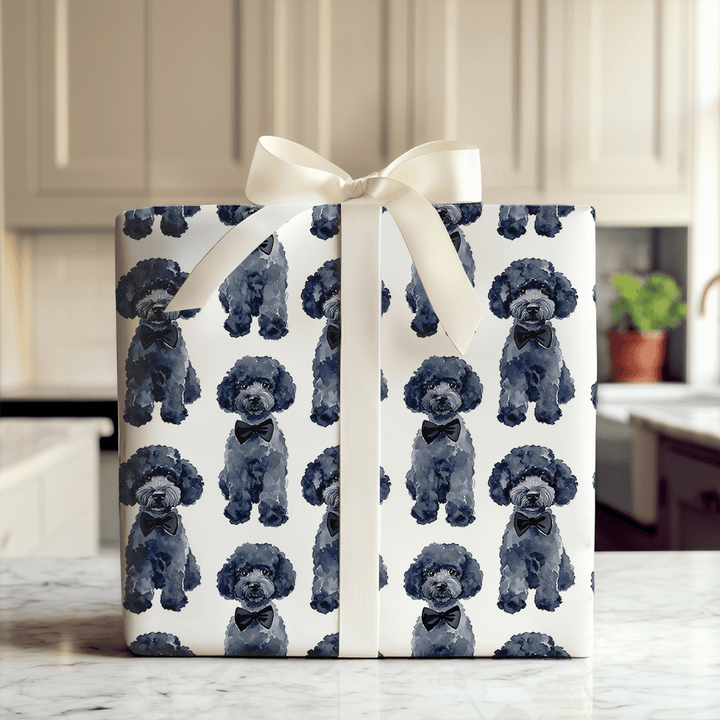 Black Tie with the Black Poodles - Wrapping Paper - Aspen & Arlo