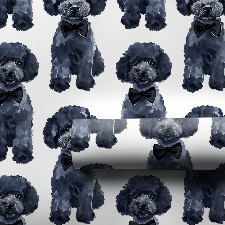Black Tie with the Black Poodles - Wrapping Paper - Aspen & Arlo