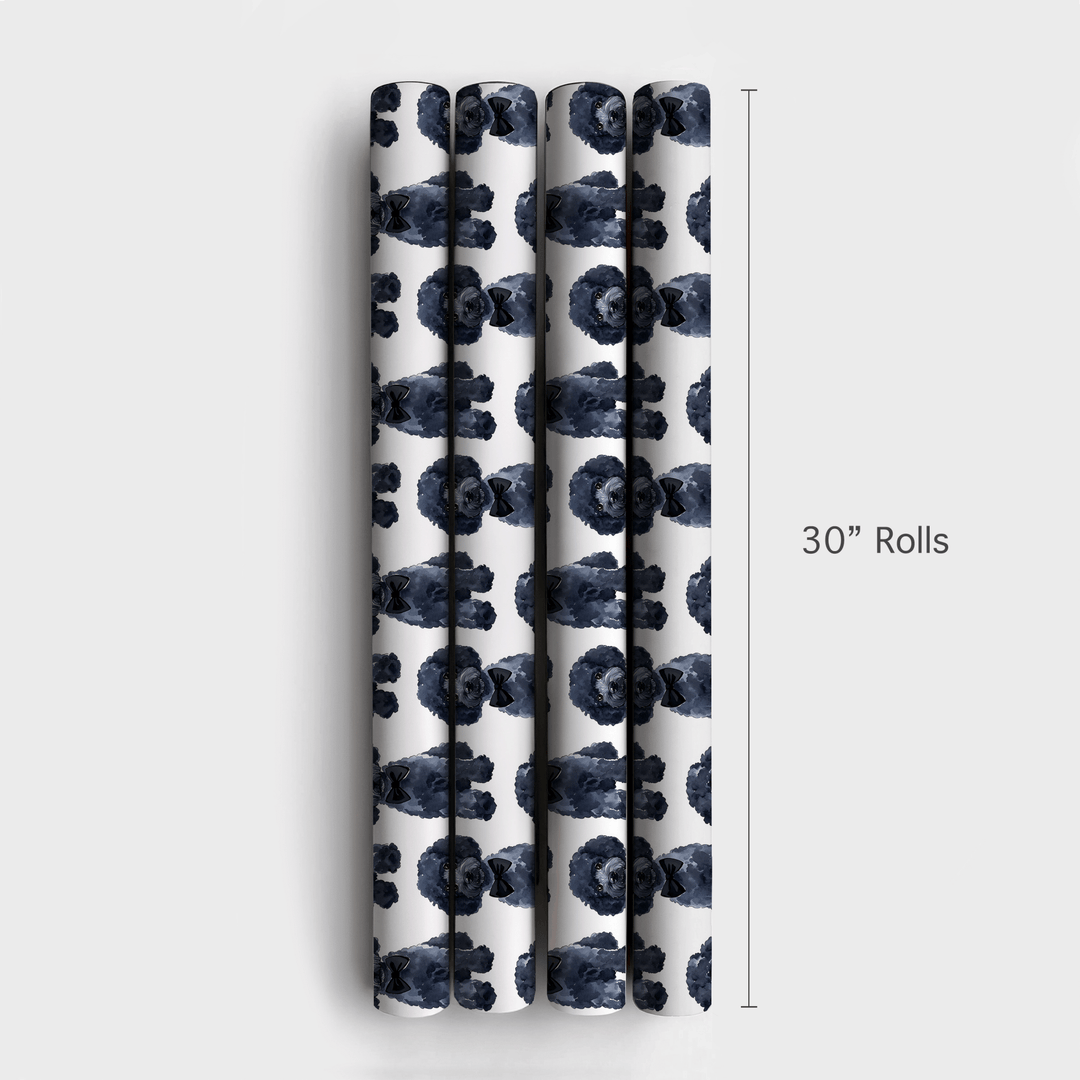 Black Tie with the Black Poodles - Wrapping Paper - Aspen & Arlo