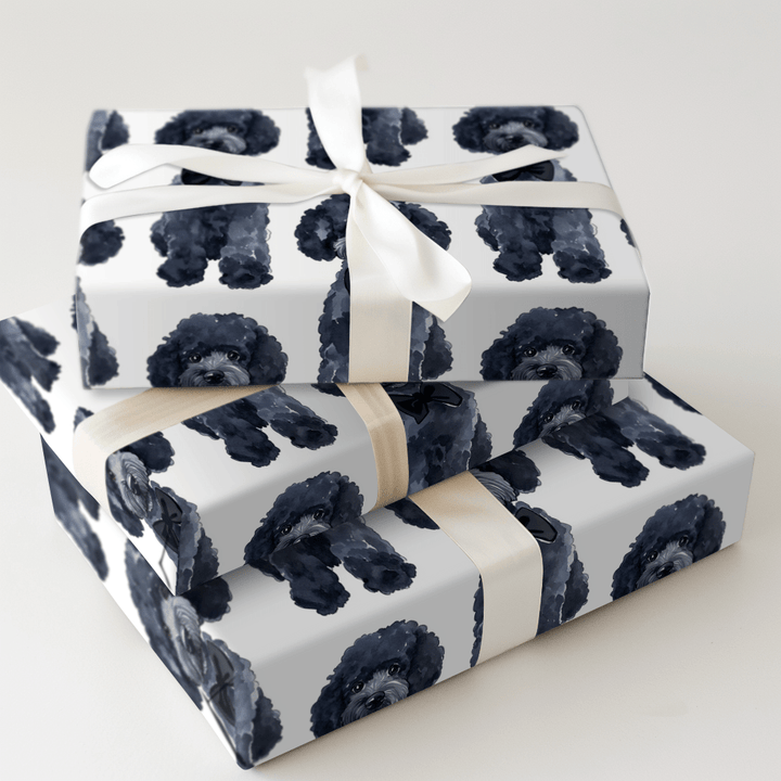 Black Tie with the Black Poodles - Wrapping Paper - Aspen & Arlo