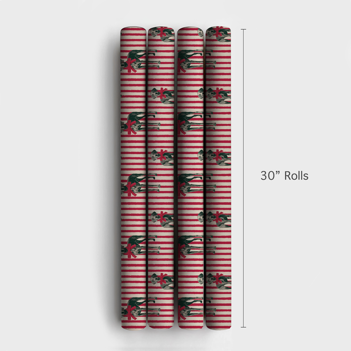 Weimaraner Christmas Stripe