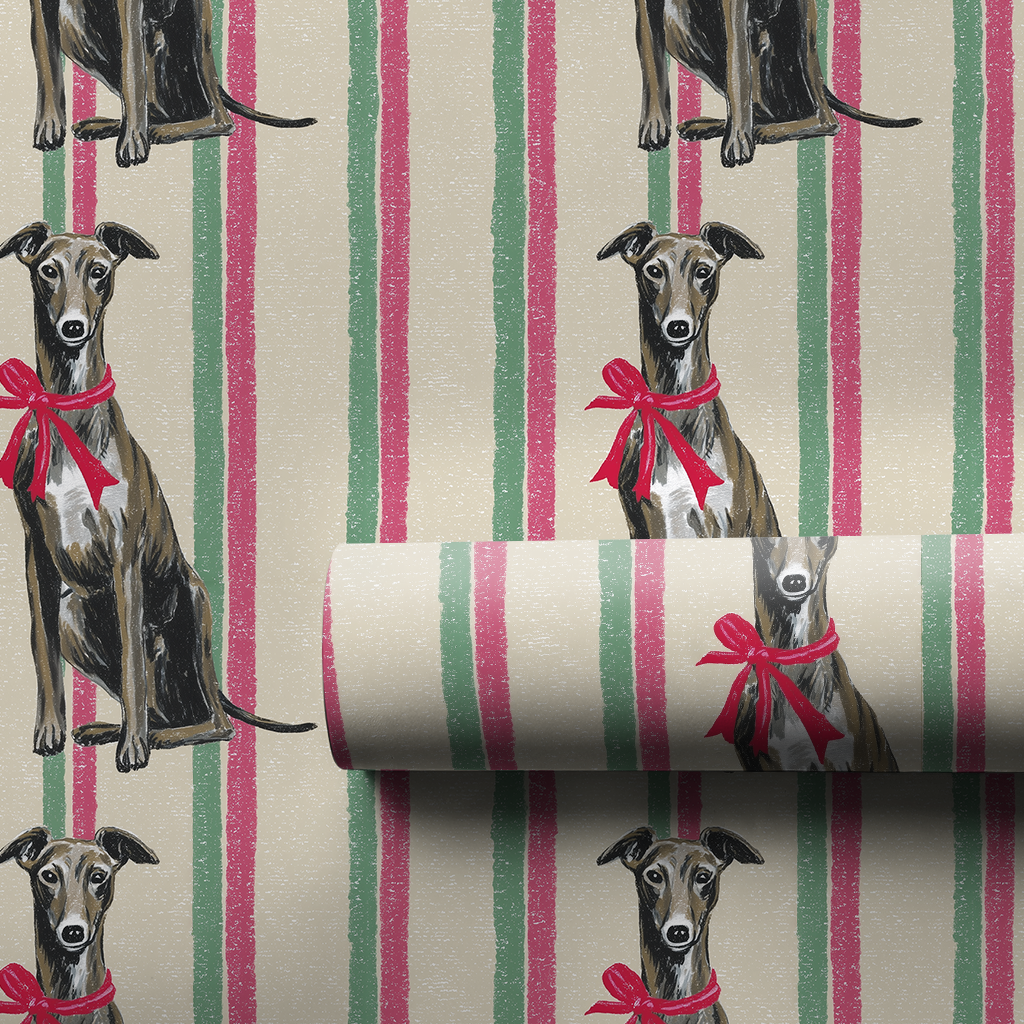 Greyhound Holiday Stripes