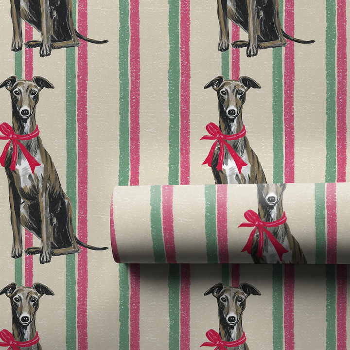 Greyhound Holiday Stripes