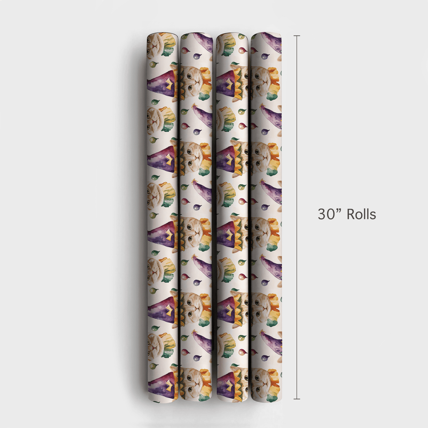 Mardi Gras Domestic Shorthair - Wrapping Paper - Aspen & Arlo