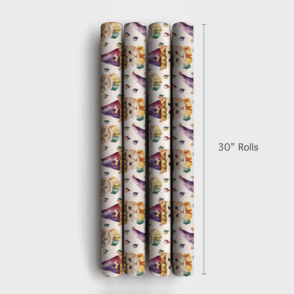 Mardi Gras Domestic Shorthair - Wrapping Paper - Aspen & Arlo