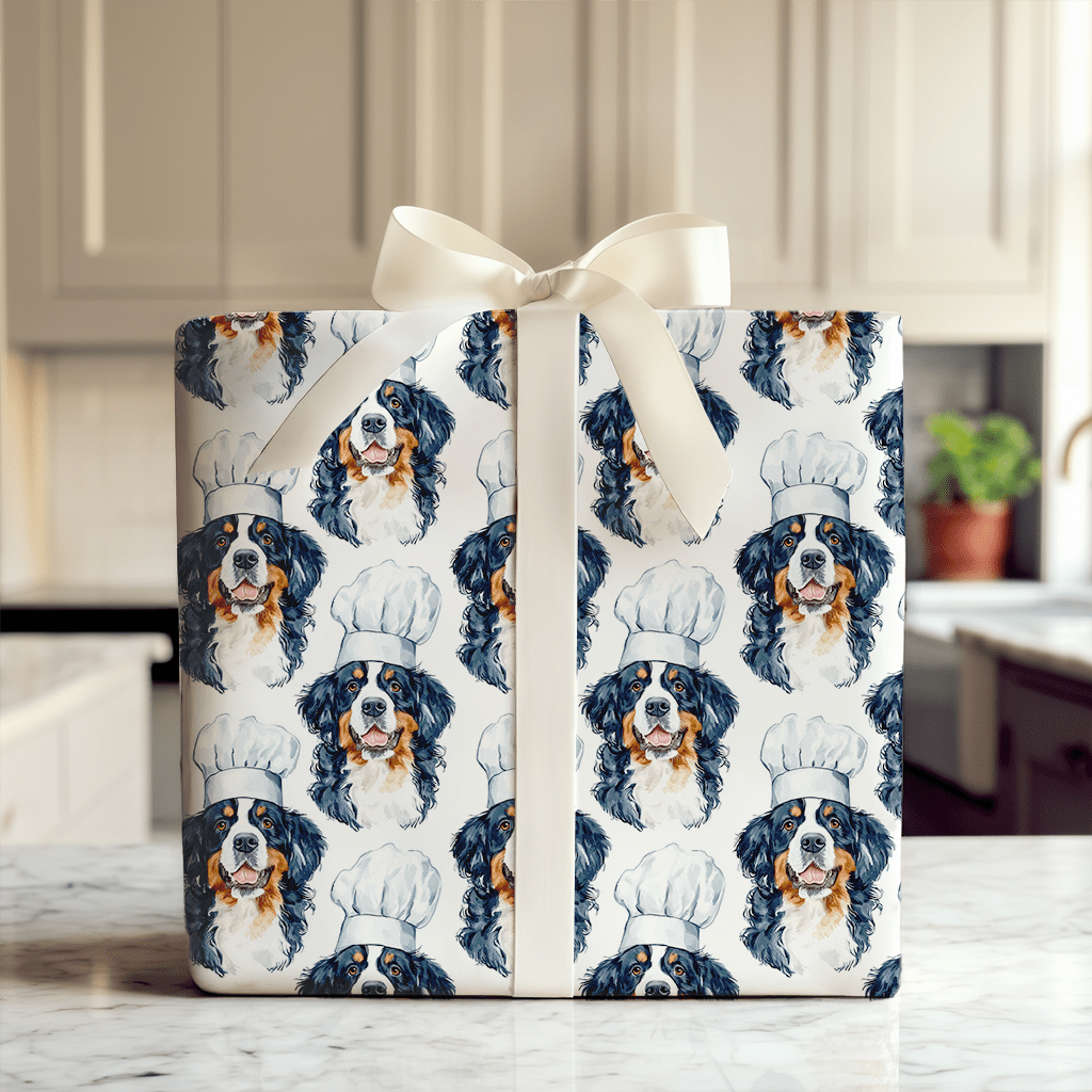 Cooking with the Bernese Mountain Dogs - Wrapping Paper - Aspen & Arlo
