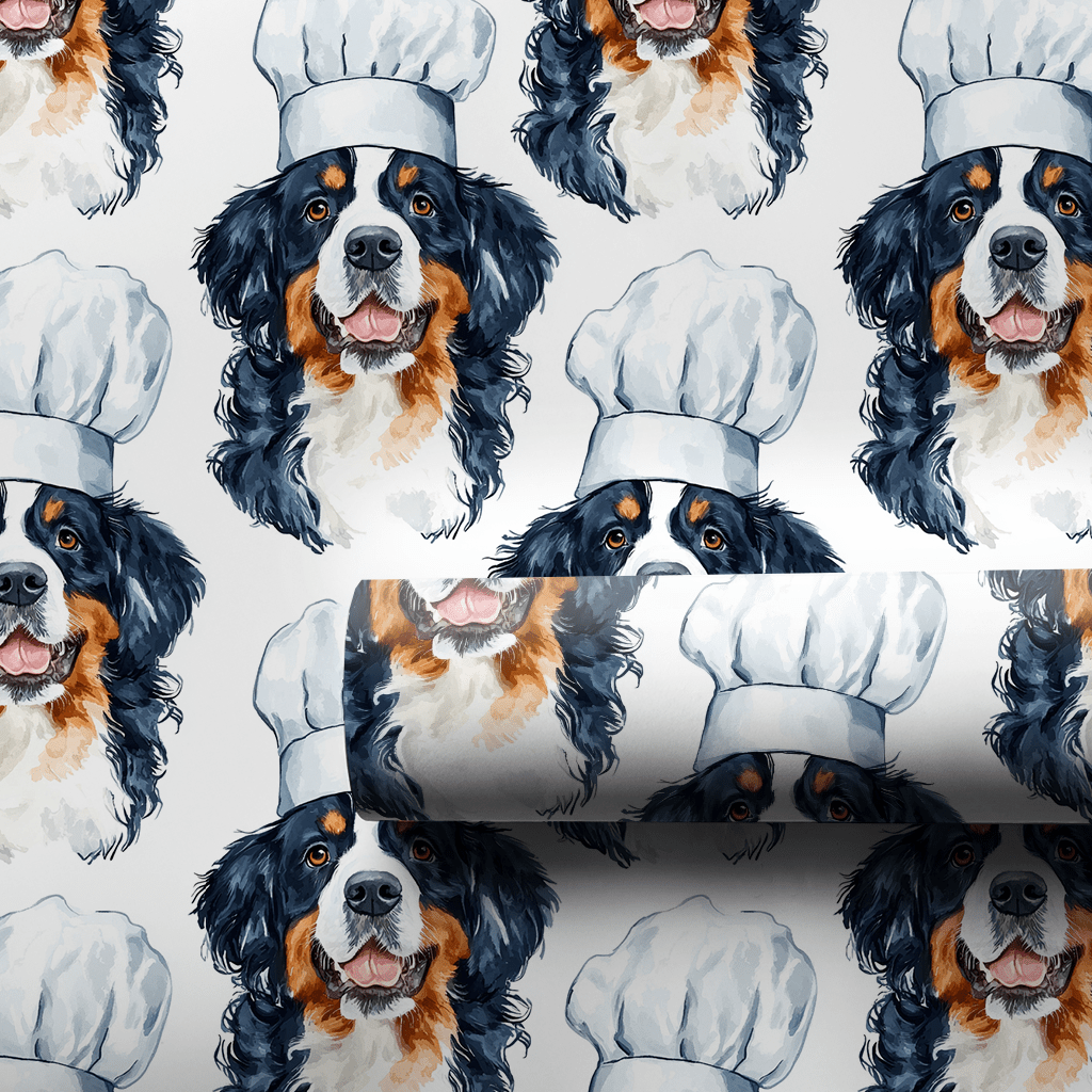 Cooking with the Bernese Mountain Dogs - Wrapping Paper - Aspen & Arlo