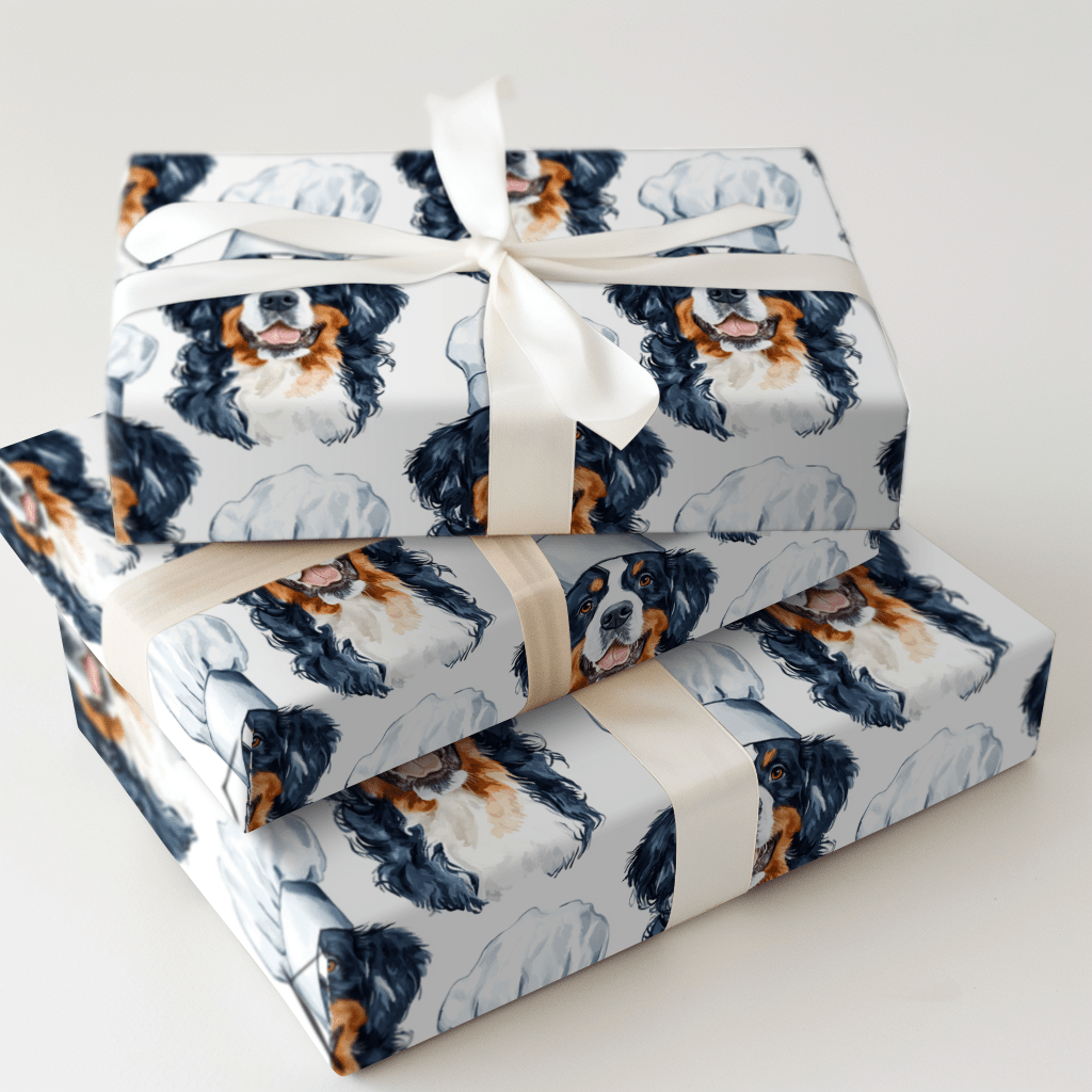 Cooking with the Bernese Mountain Dogs - Wrapping Paper - Aspen & Arlo