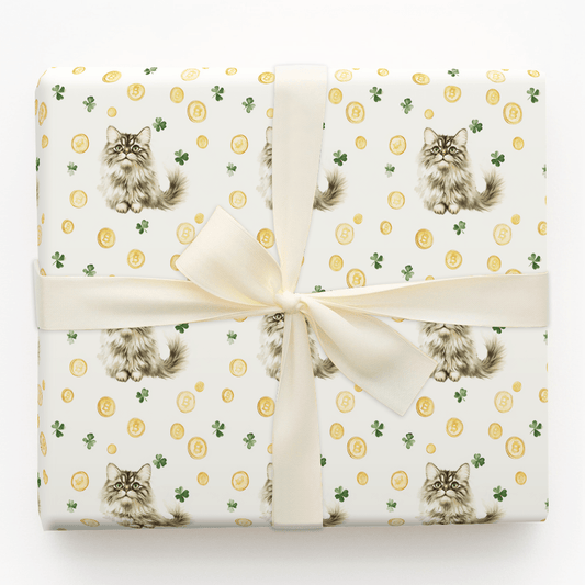 Golden with the Persian Longhair - Wrapping Paper - Aspen & Arlo