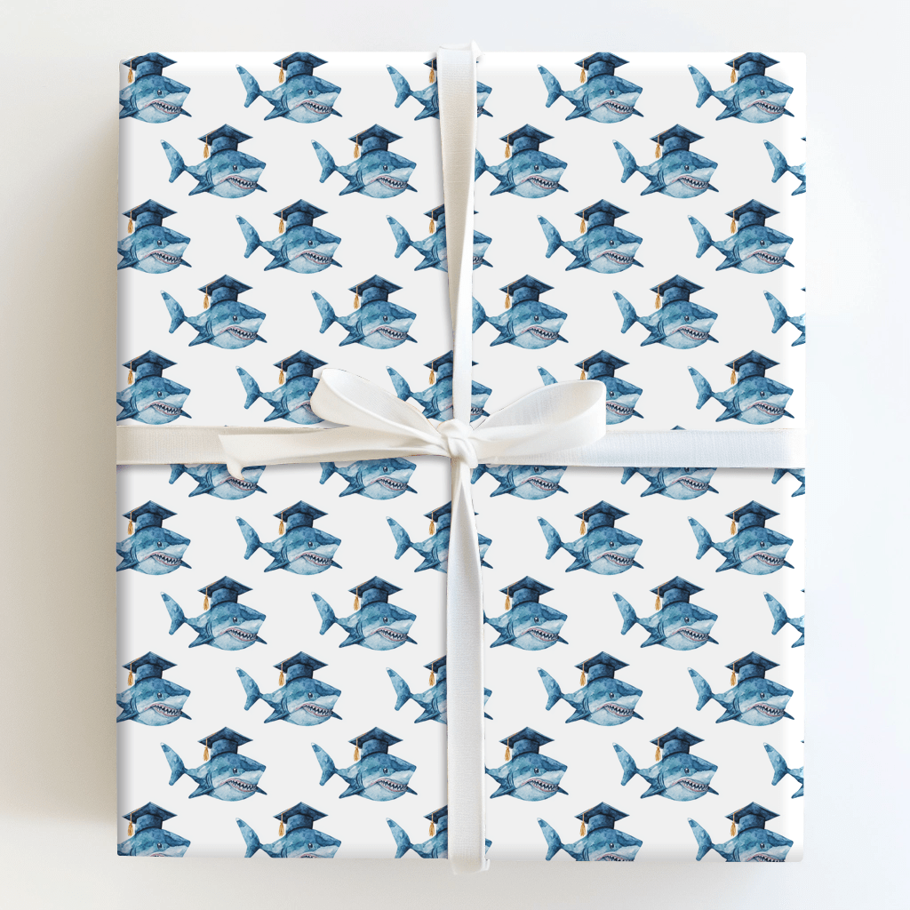 Shark Graduate - Wrapping Paper - Aspen & Arlo