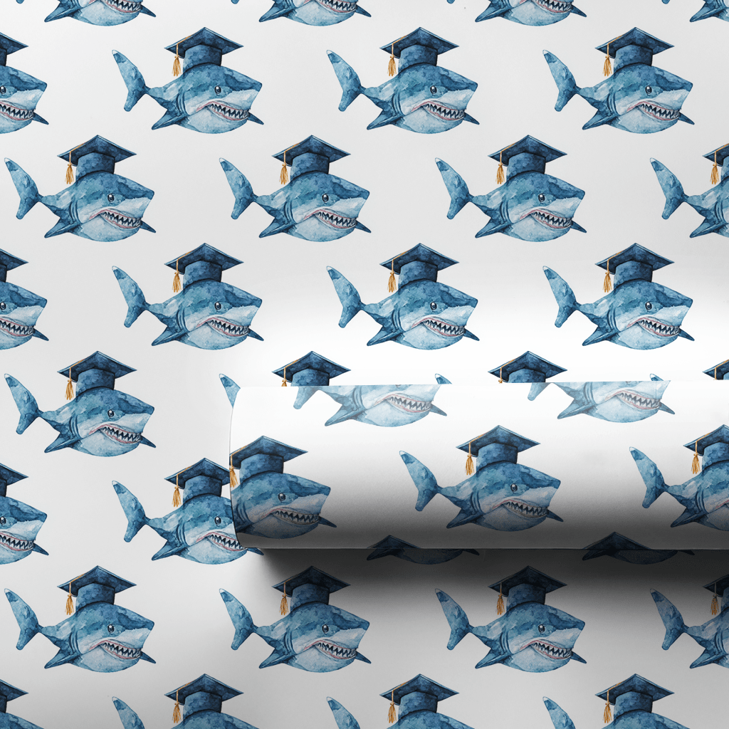 Shark Graduate - Wrapping Paper - Aspen & Arlo