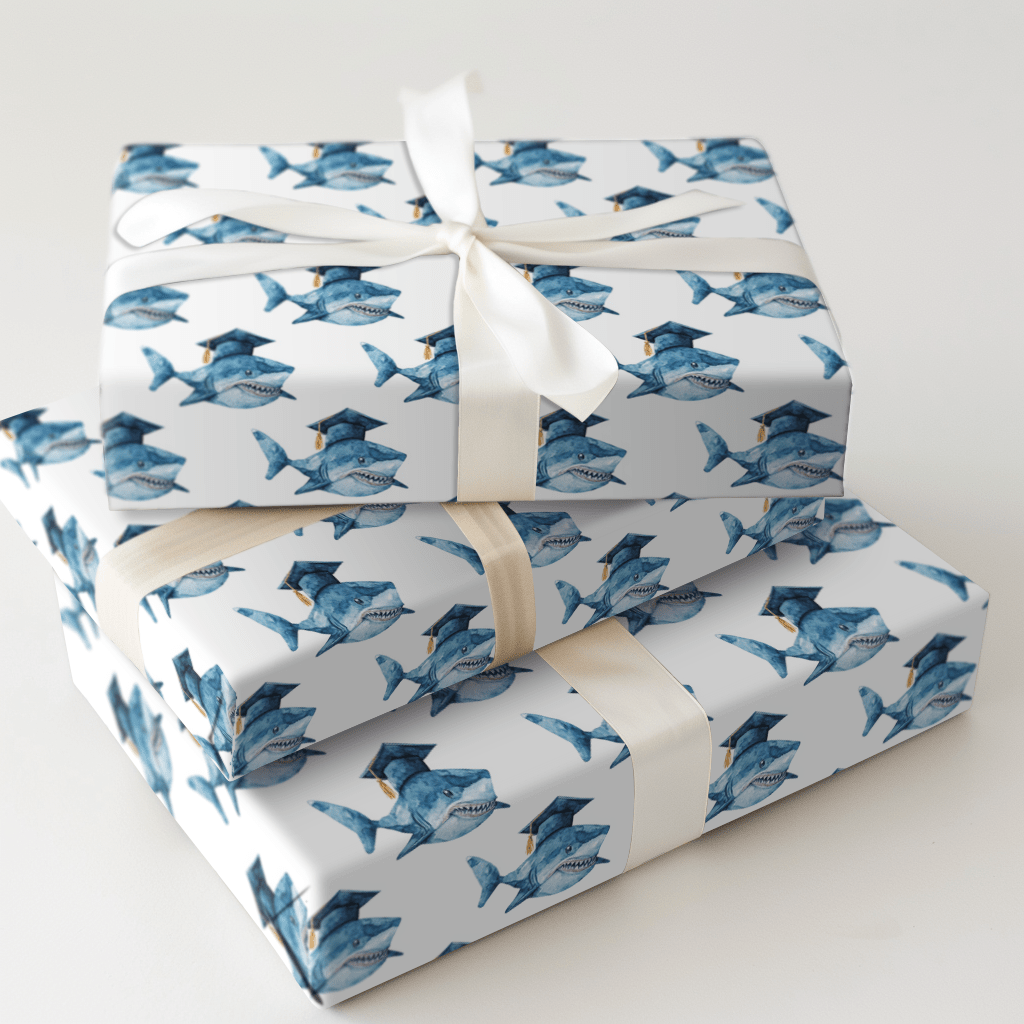Shark Graduate - Wrapping Paper - Aspen & Arlo