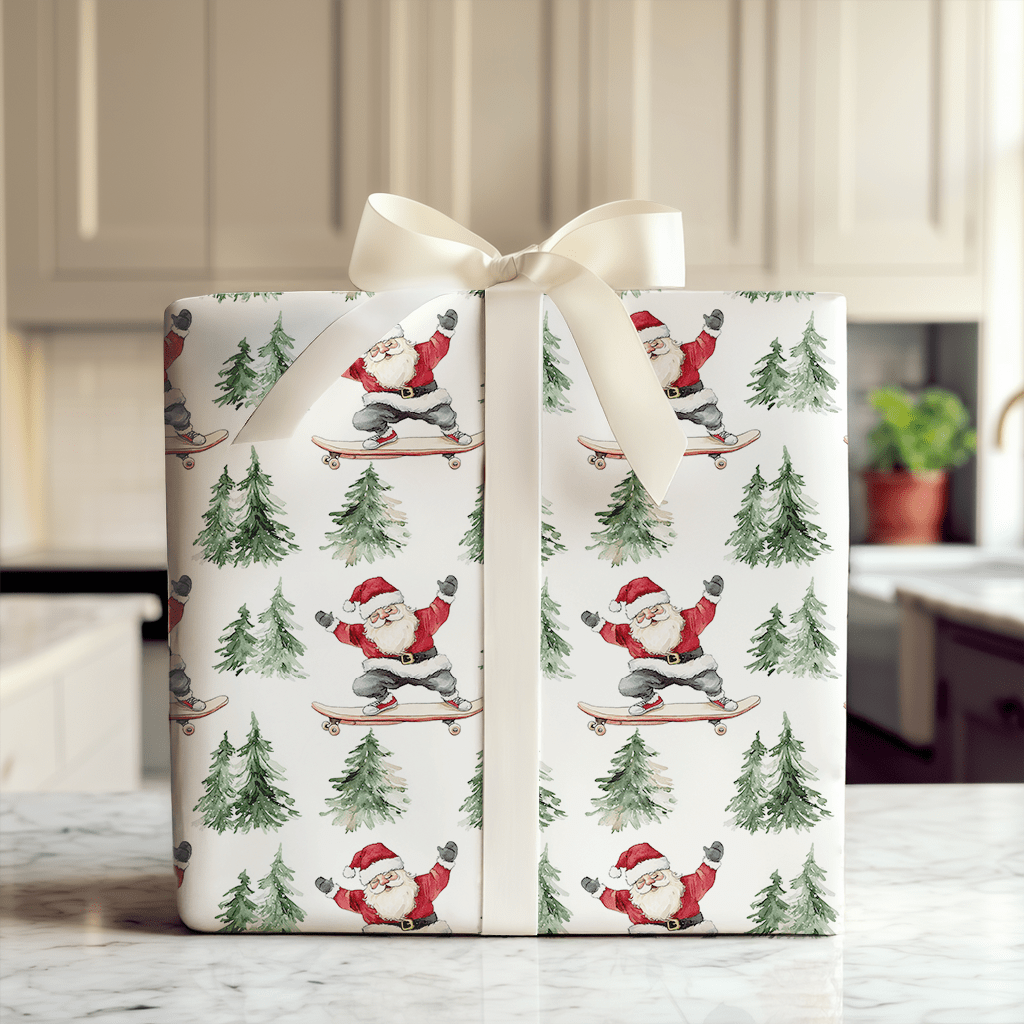 Skate the Sleigh - Wrapping Paper - Aspen & Arlo