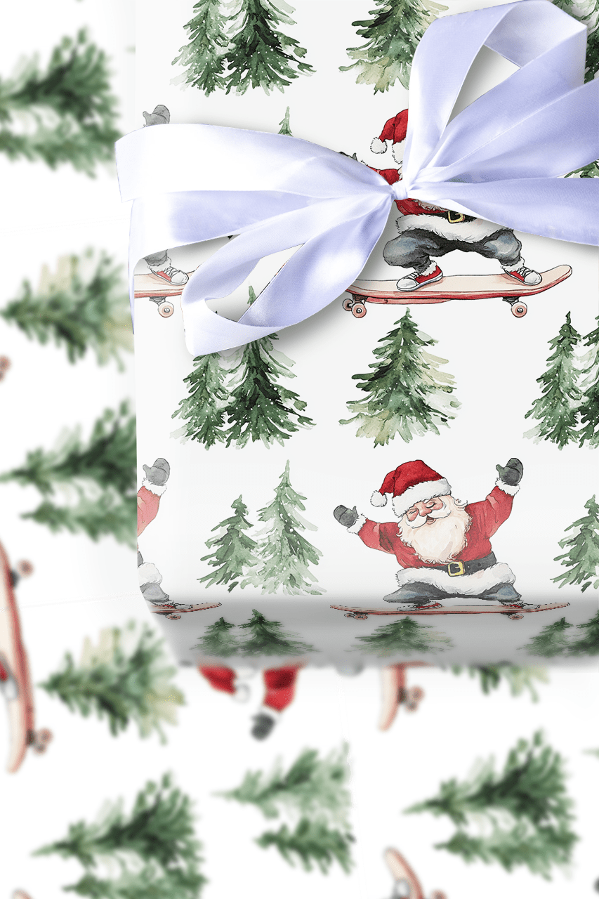 Skate the Sleigh - Wrapping Paper - Aspen & Arlo