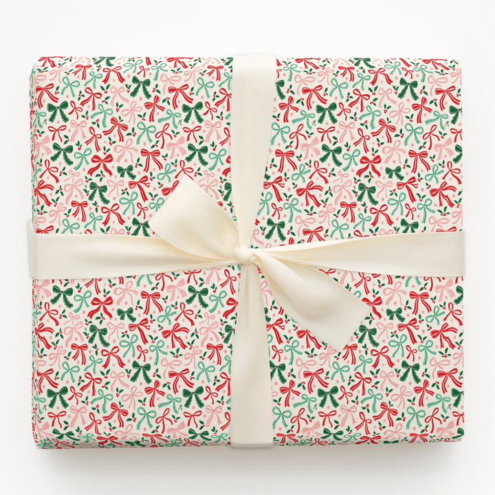Bows and Holly - Wrapping Paper - Aspen & Arlo