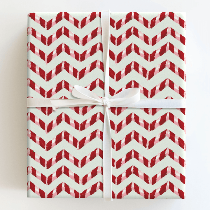 Peppermint Chevron - Wrapping Paper - Aspen & Arlo