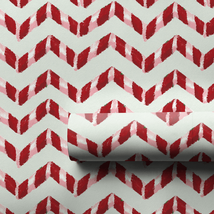 Peppermint Chevron - Wrapping Paper - Aspen & Arlo