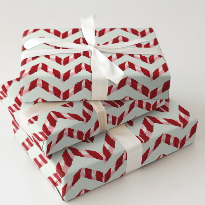 Peppermint Chevron - Wrapping Paper - Aspen & Arlo