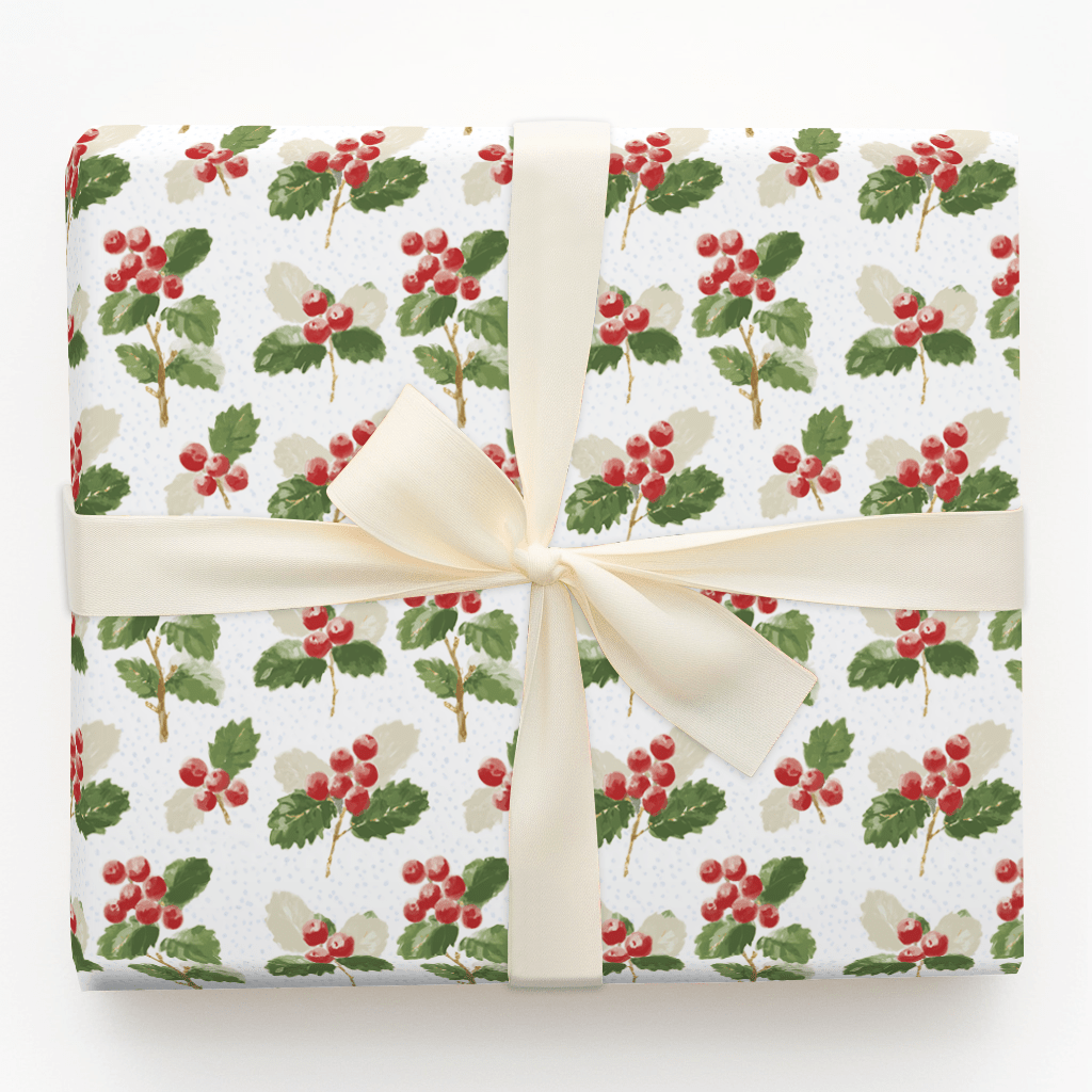 Holly & Cognacpng - Wrapping Paper - Aspen & Arlo