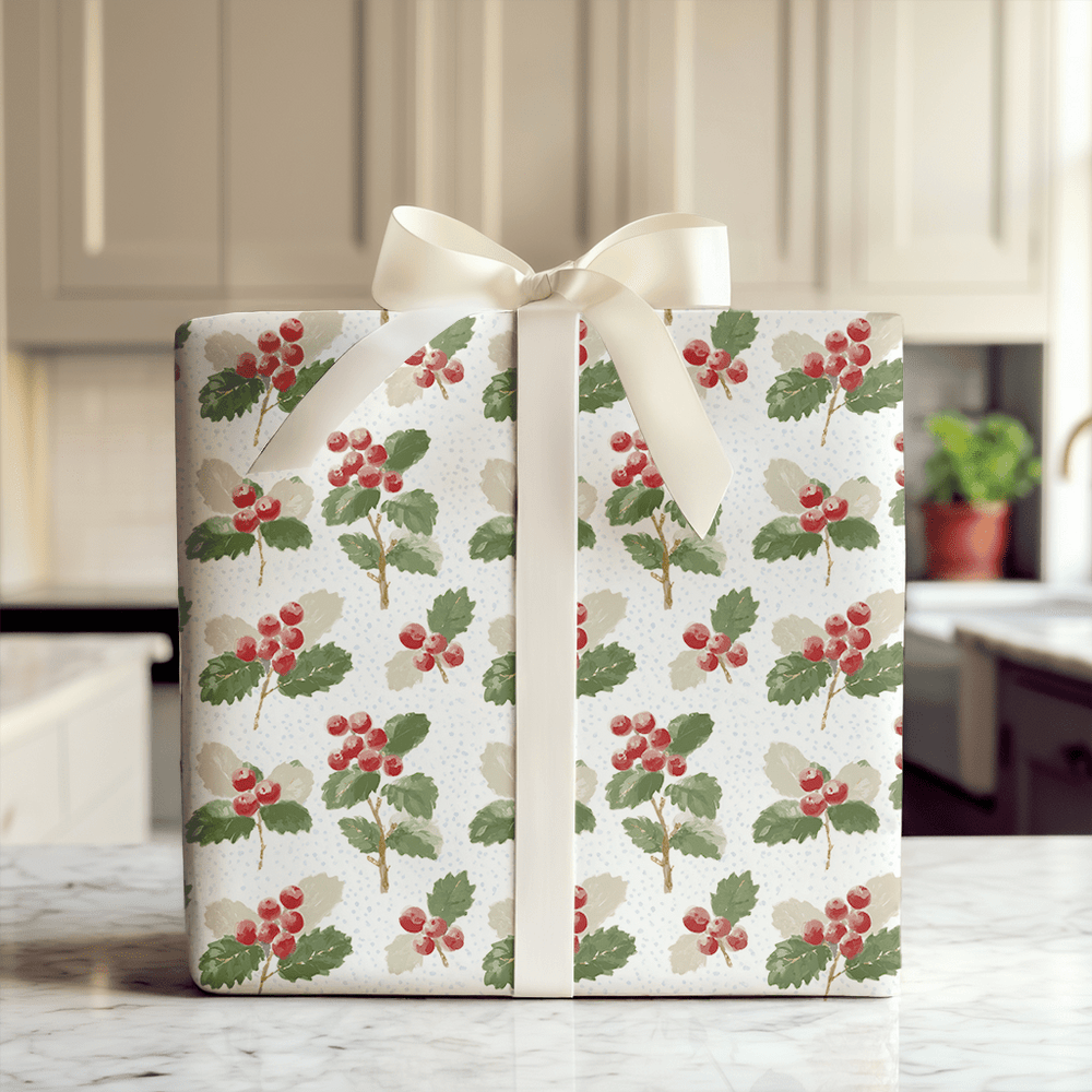 Holly & Cognacpng - Wrapping Paper - Aspen & Arlo